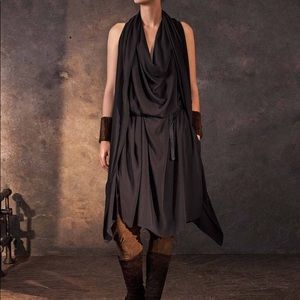 Urban Zen Black 100 percent silk tunic dress